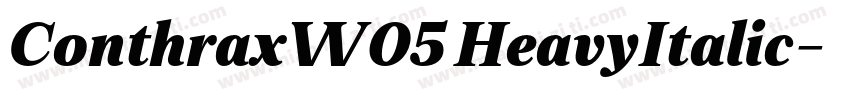 ConthraxW05 HeavyItalic字体转换